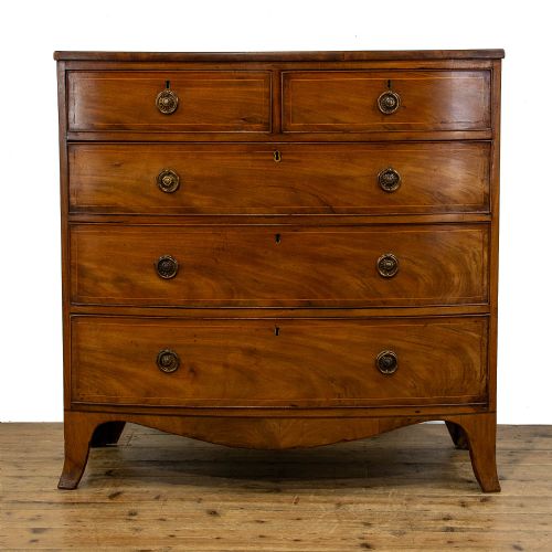 Antique Mahogany Bow Front Chest of Drawers