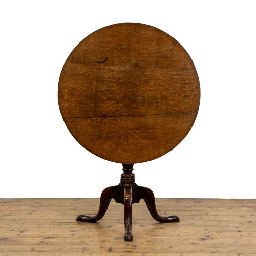 Antique Oak Tilt Top Tripod Table