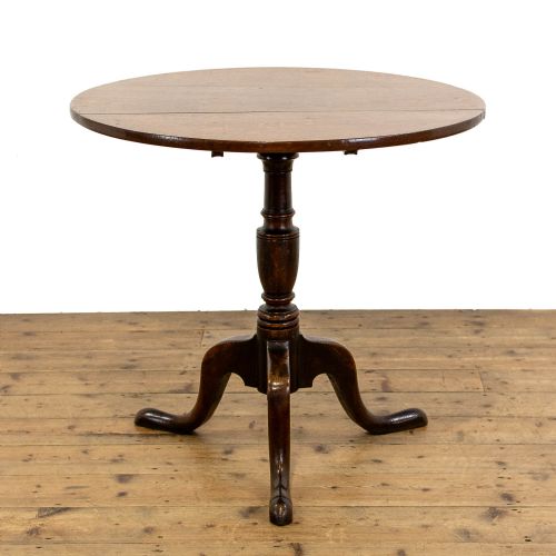 fig 1. Antique Oak Tilt Top Tripod Table