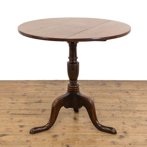 fig 3. Antique Oak Tilt Top Tripod Table