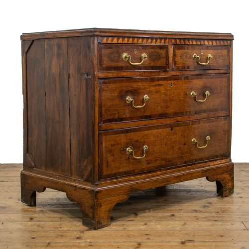 fig 1. Georgian Antique Oak Chest of Drawers