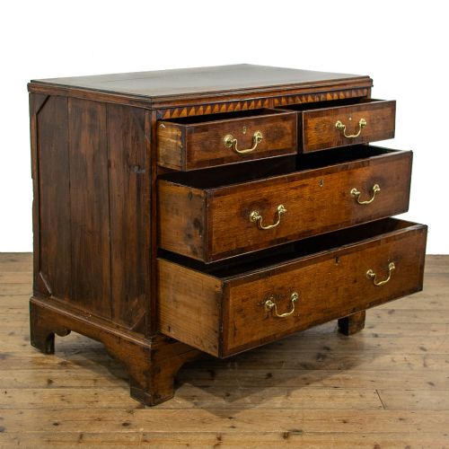 fig 3. Georgian Antique Oak Chest of Drawers