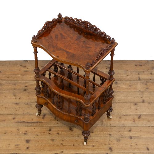 VICTORIAN WALNUT CANTERBURY WHATNOT - ADDITIONAL PHOTO 7