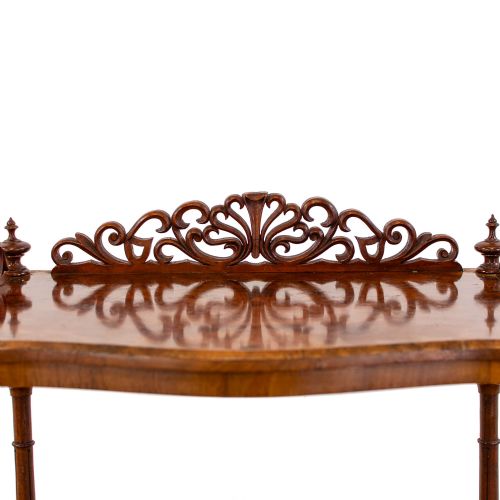 VICTORIAN WALNUT CANTERBURY WHATNOT - ADDITIONAL PHOTO 9