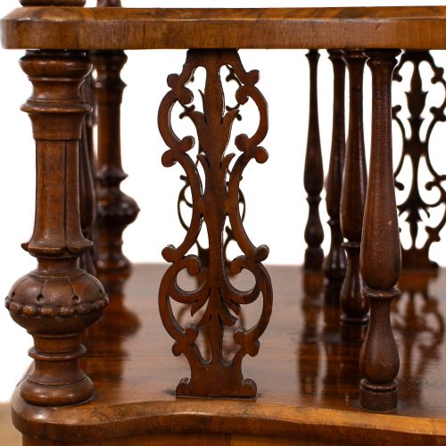 VICTORIAN WALNUT CANTERBURY WHATNOT - ADDITIONAL PHOTO 13