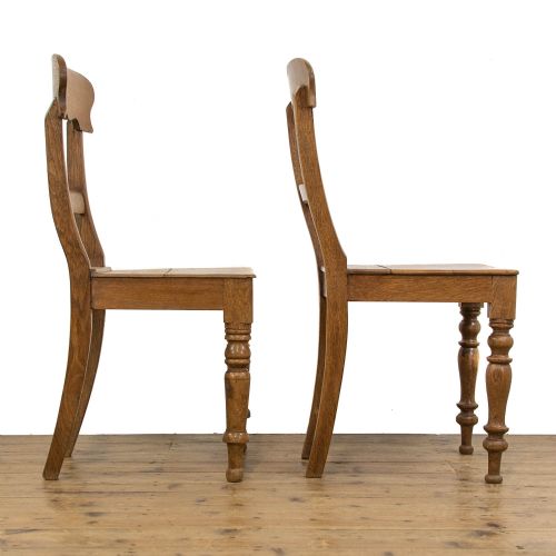 fig 2. Harlequin Set of Five Antique Oak Farmhouse Chairs