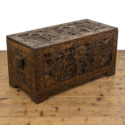 Carved Camphor Wood Trunk