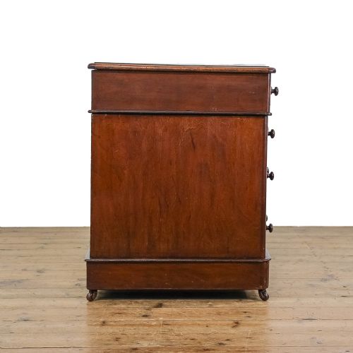 fig 3. Victorian Antique Mahogany Pedestal Writing Desk