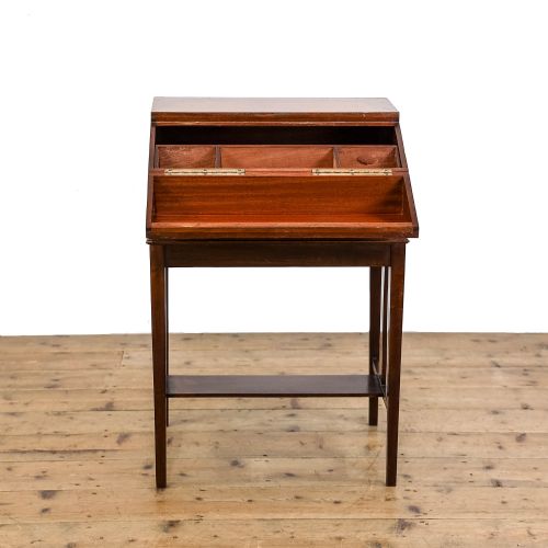 fig 1. Small Antique Walnut Work Box Table