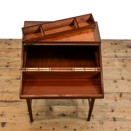 fig 3. Small Antique Walnut Work Box Table