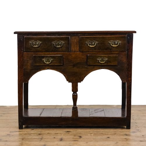 Small Georgian Antique Oak Dresser Base