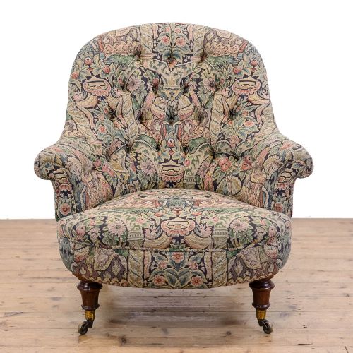 fig 1. Victorian Antique Mahogany Drawing Room Chair