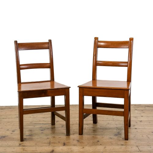 fig 2. Set of Six Antique Oak Farmhouse Chairs