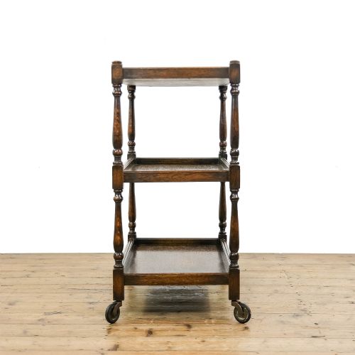 fig 1. Antique Oak Drinks Trolley