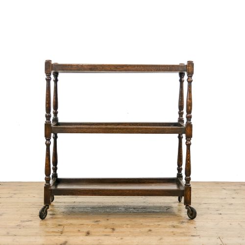 fig 2. Antique Oak Drinks Trolley