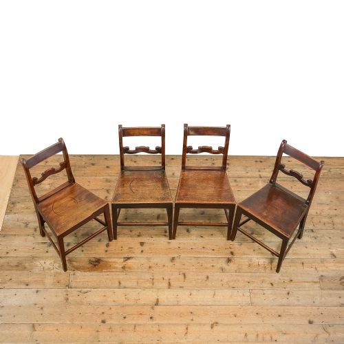 fig 1. Set of Four Antique Welsh Oak Farmhouse Chairs