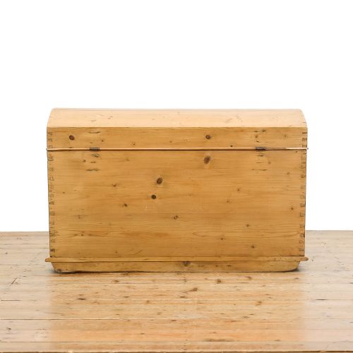 CONTINENTAL ANTIQUE PINE DOME TOP TRUNK - ADDITIONAL PHOTO 3