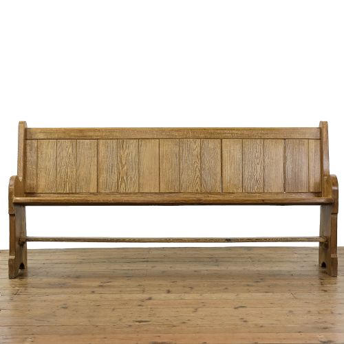 fig 1. Antique Pitch Pine Church Pew