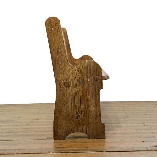 fig 2. Antique Pitch Pine Church Pew