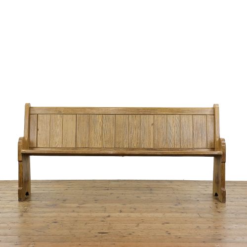 fig 1. Antique Pitch Pine Church Pew