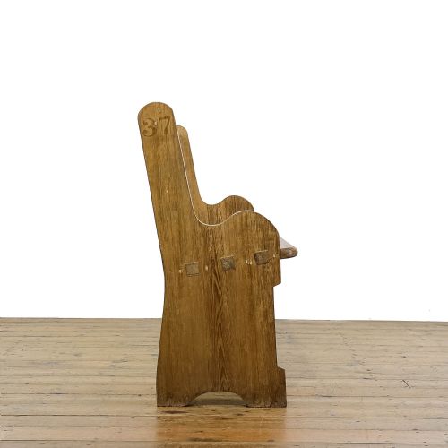 fig 2. Antique Pitch Pine Church Pew