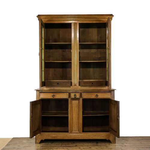 fig 1. Large Oak Glazed Cupboard