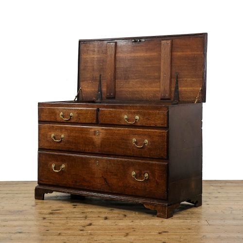 Antique Georgian Oak Mule Chest