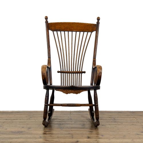 fig 1. Antique Spindle Fan back Rocking Chair