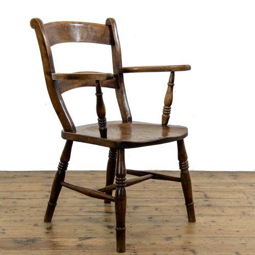 Antique Elm and Beech Windsor Armchair