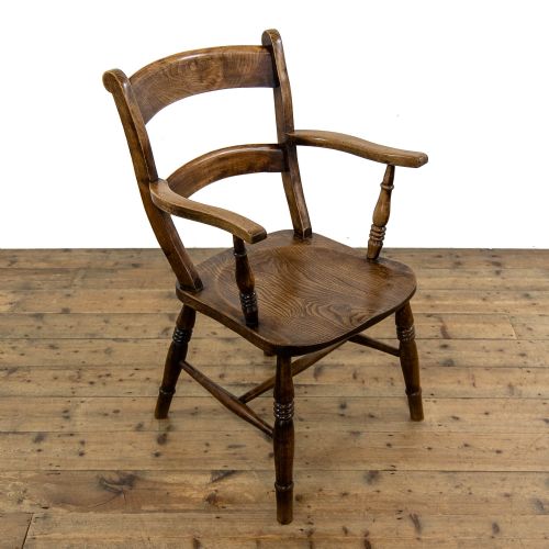 fig 1. Antique Elm and Beech Windsor Armchair