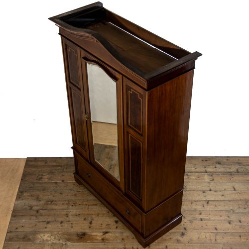 fig 2. Antique Edwardian Mahogany Mirror Wardrobe