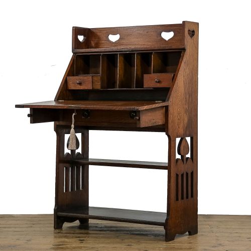 fig 3. Antique Arts and Crafts Oak Bureau