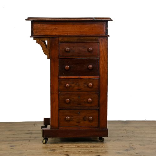 fig 1. Antique Davenport Style Mahogany Writing Desk