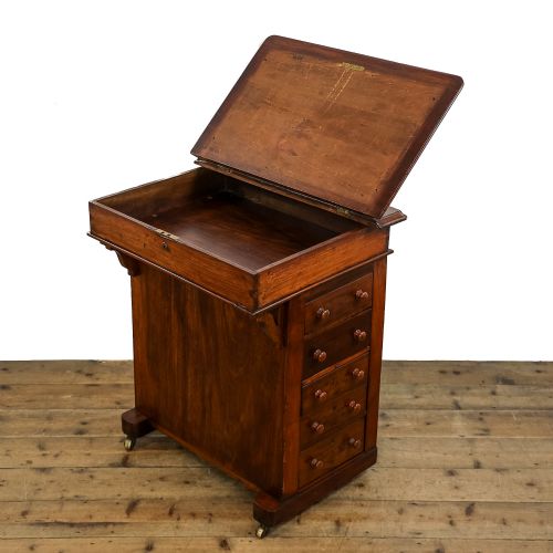 fig 2. Antique Davenport Style Mahogany Writing Desk