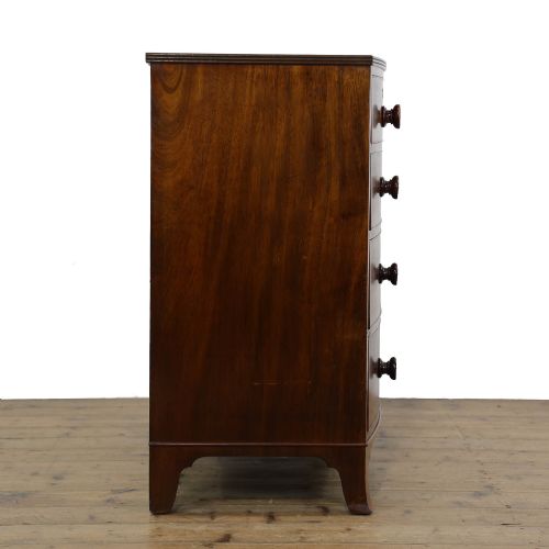 fig 1. Antique Mahogany Bowfront Chest of Drawers
