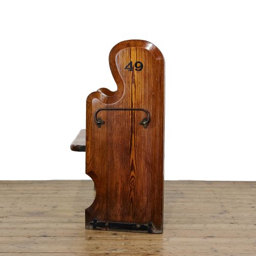 fig 1. Antique Pitch Pine Church Pew