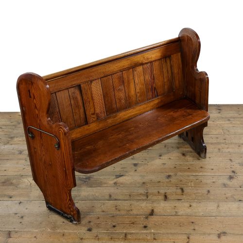 fig 3. Antique Pitch Pine Church Pew