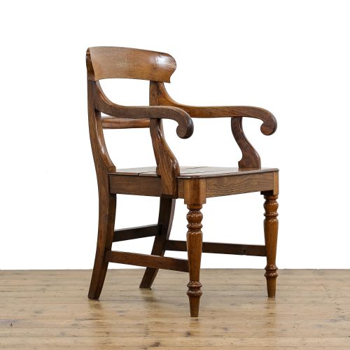 fig 1. Pair of Antique Welsh Oak Farmhouse Armchairs