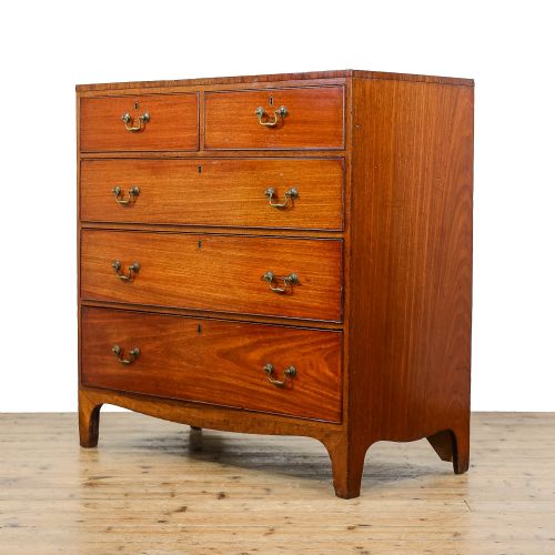 ANTIQUE MAHOGANY CHEST OF DRAWERS - ADDITIONAL PHOTO 4