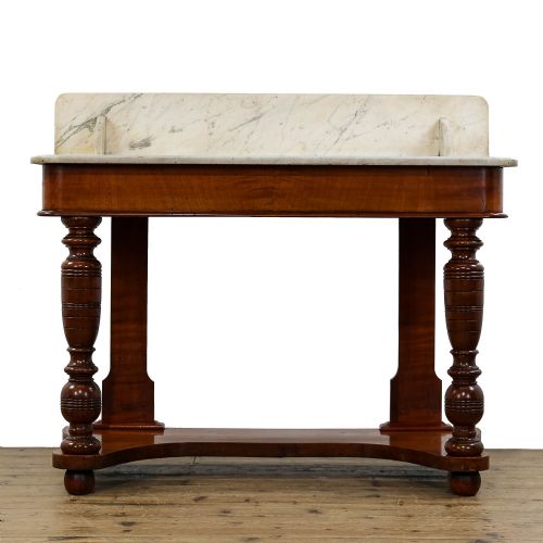 Antique Victorian Mahogany Washstand with Marble Top