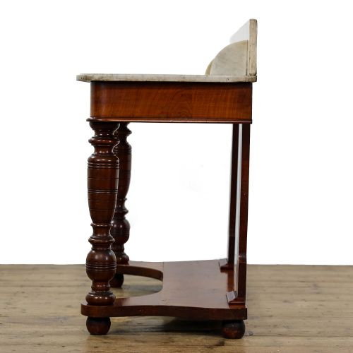 fig 1. Antique Victorian Mahogany Washstand with Marble Top