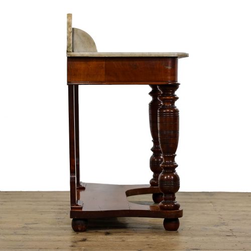 fig 2. Antique Victorian Mahogany Washstand with Marble Top