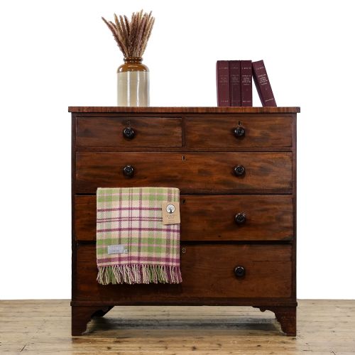 fig 1. Large Antique Victorian Mahogany Chest of Drawers