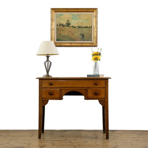 fig 1. Antique Honey Oak Lowboy