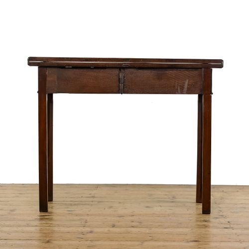 fig 1. Antique Georgian Mahogany Fold Over Tea Table