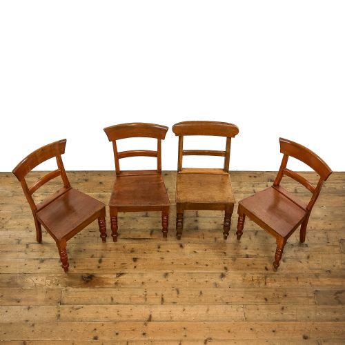 fig 1. Harlequin Set of four Antique Welsh Farmhouse Chairs 