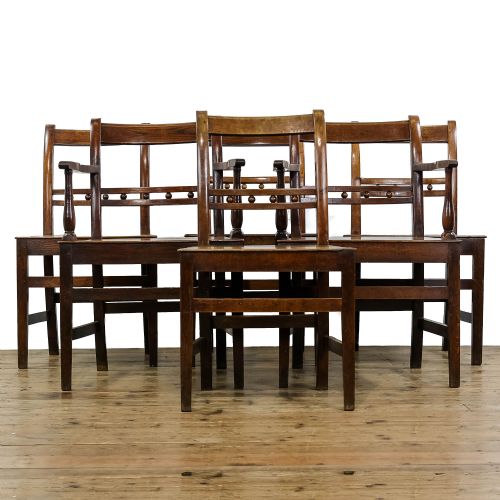 fig 1. Set of Six Welsh Oak Farmhouse Chairs