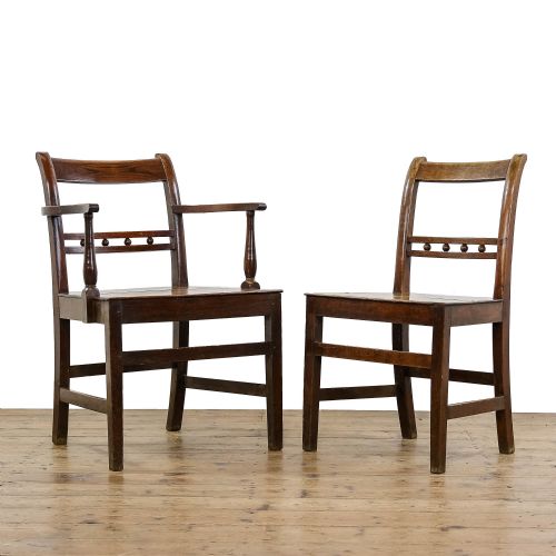 fig 2. Set of Six Welsh Oak Farmhouse Chairs