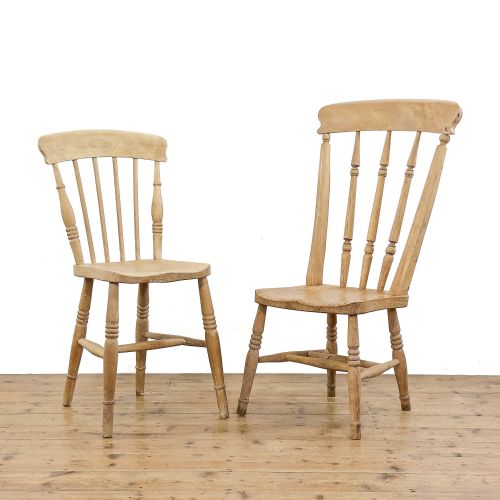 Antique Victorian Pine Nursing Chair with Accompanying Chair