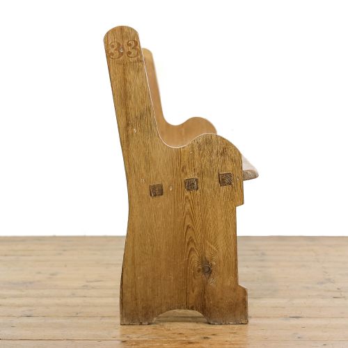 fig 1. Antique Pitch Pine Church Pew